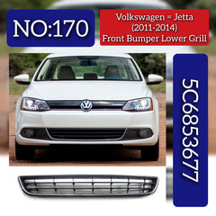 Front Bumper Grill 5C6853677 Compatible With Volkswagen  For JETTA Tag No.170