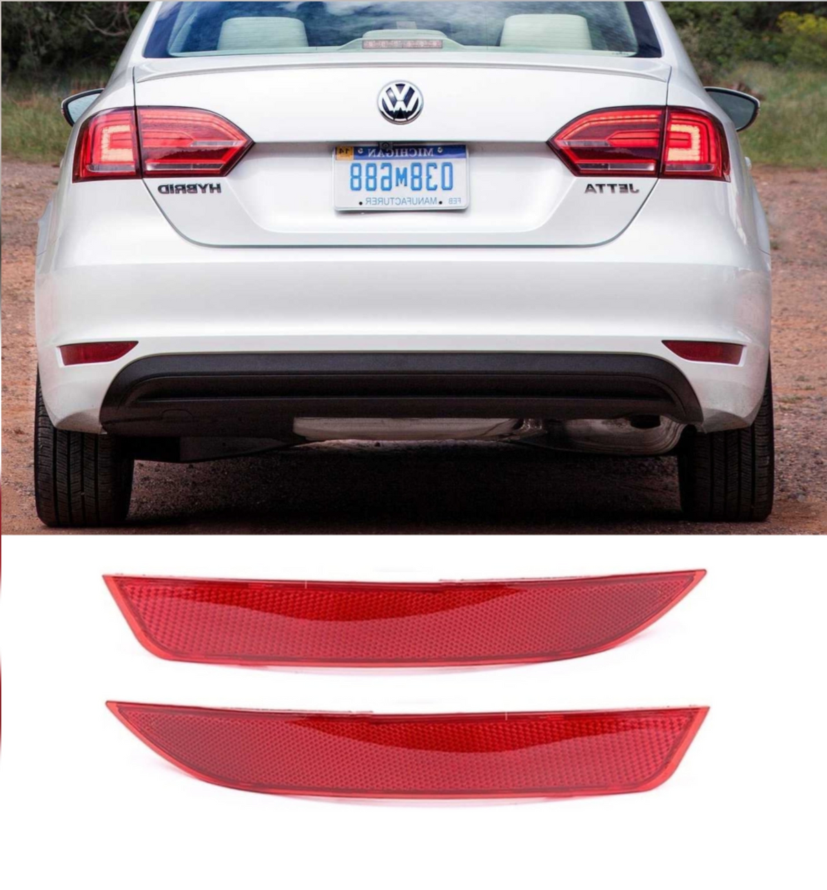 Rear Bumper Reflector Left Rear Bumper Reflector Left 5C6945105 & Right 5C6945106 Compatible With VW JETTA IV (162,163)& Right 16D945106 Compatible With VW JETTA IV (162,163)
