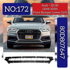 Front Bumper Lower Grill 80D807647 Compatible With  AUDI  For Q5  Tag No.172