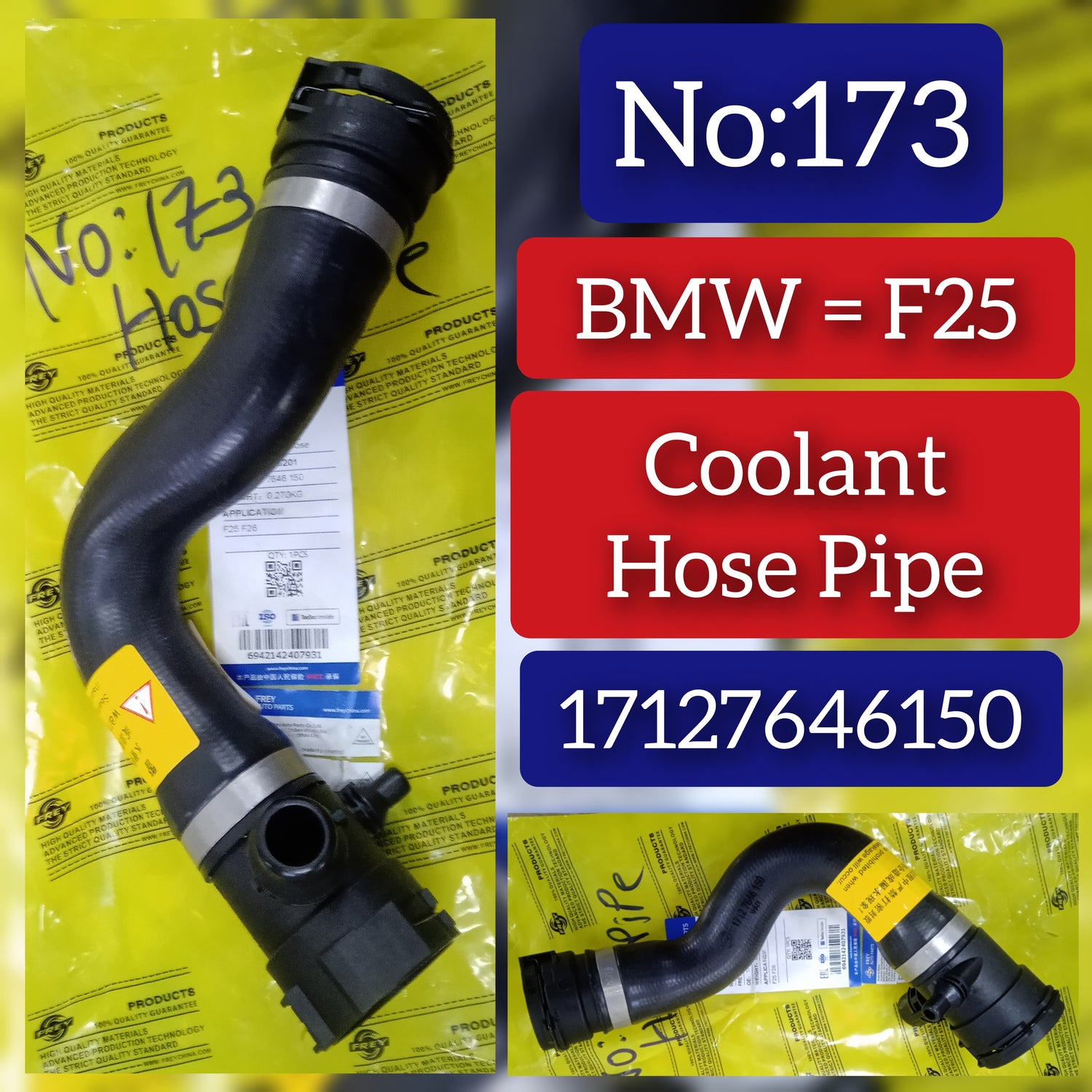 Coolant Hose Pipe 17127601847 17127634449 17127646150 Compatible With BMW X3 (F25) Tag No.173