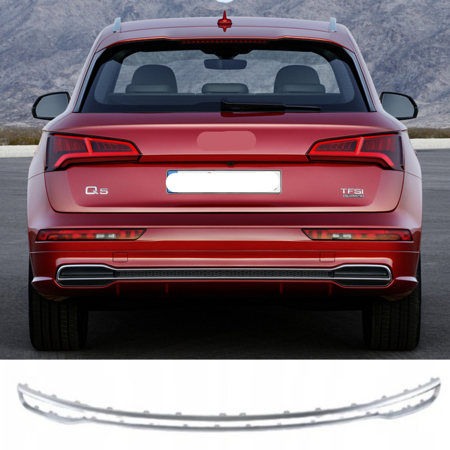 Rear Bumper Chrome 80A807578 Compatible With Audi Q5 80 (2016-2021) Tag No.173