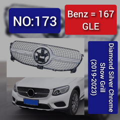 Benz = 167 GLE Diamond Silver Chrome Show Grill (2019-2023) Tag 173