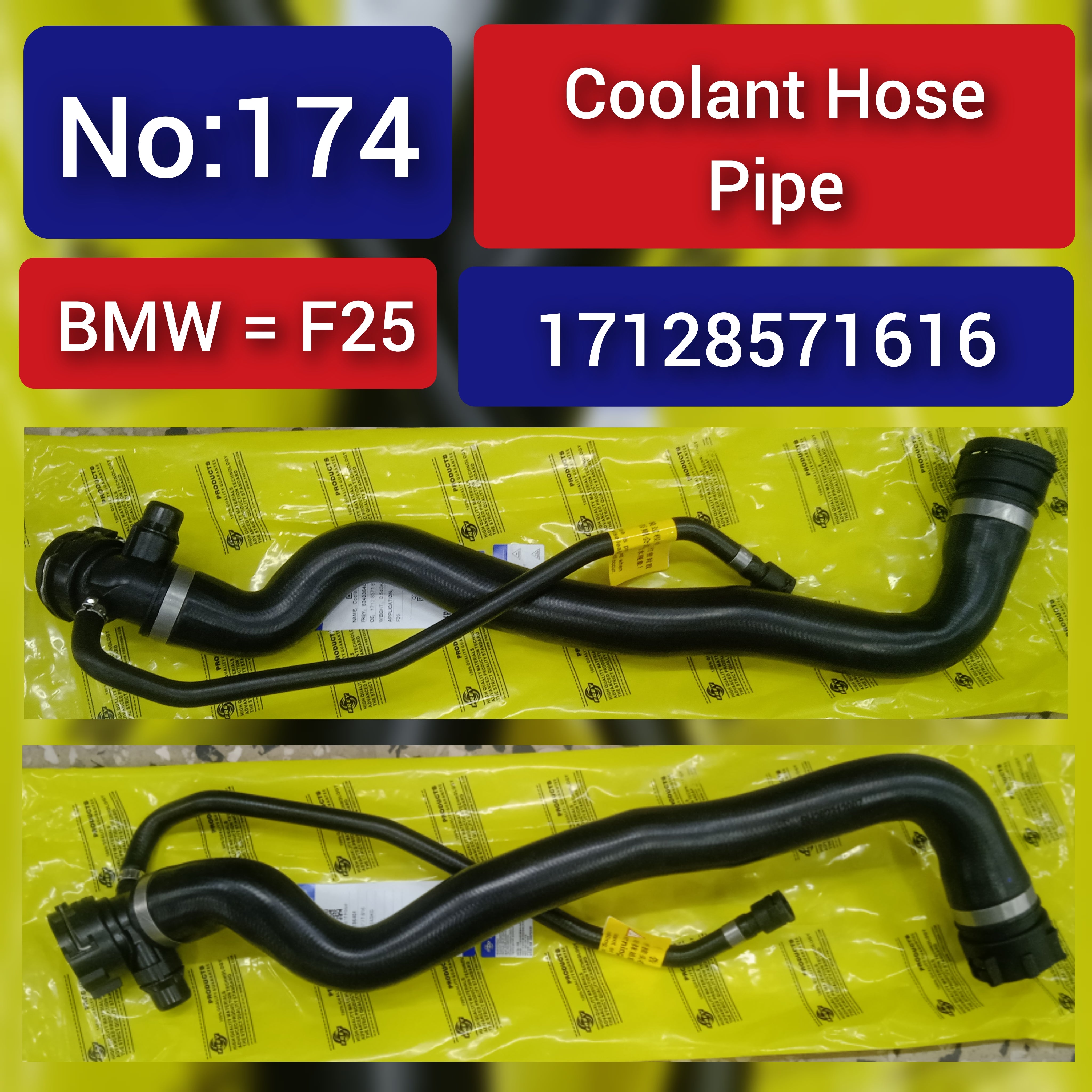 Coolant Hose Pipe 17128571616 Compatible with BMW F25