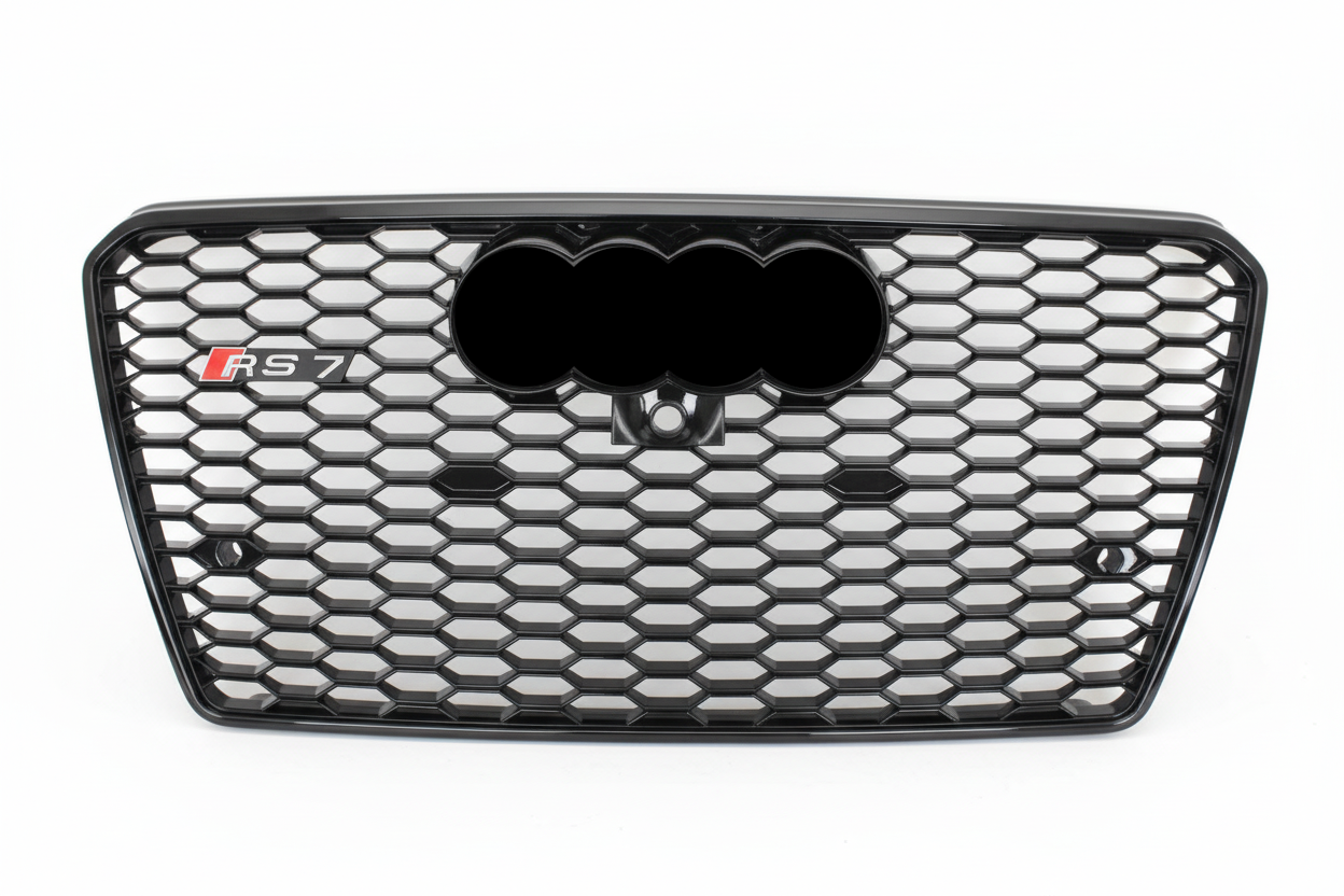 Show Grill   Compatible With Audi A7 (2010-2015) RS7 Black Chrome  No.176