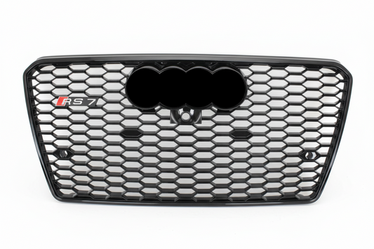 Show Grill   Compatible With Audi A7 (2010-2015) RS7 Black Chrome  No.176