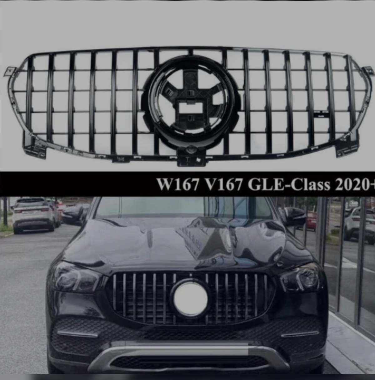 GTR Black Chrome Show Grill  Compatible With  Mercedes  Benz GLE-Class W167 (2019-2023) Tag 94