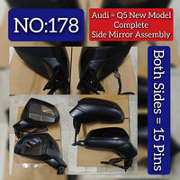 Mirror Assembly Electric Folding/Turn Signal Complete Door wing Mirror Left & Right (Both Side 15 Pin) Compatible With AUDI Q5 80 Tag-SMA-178