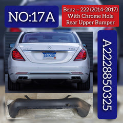 Rear Bumper A2228850325 Compatible With MERCEDES-BENZ S-CLASS (W222) 2014-2017 No :- 17A