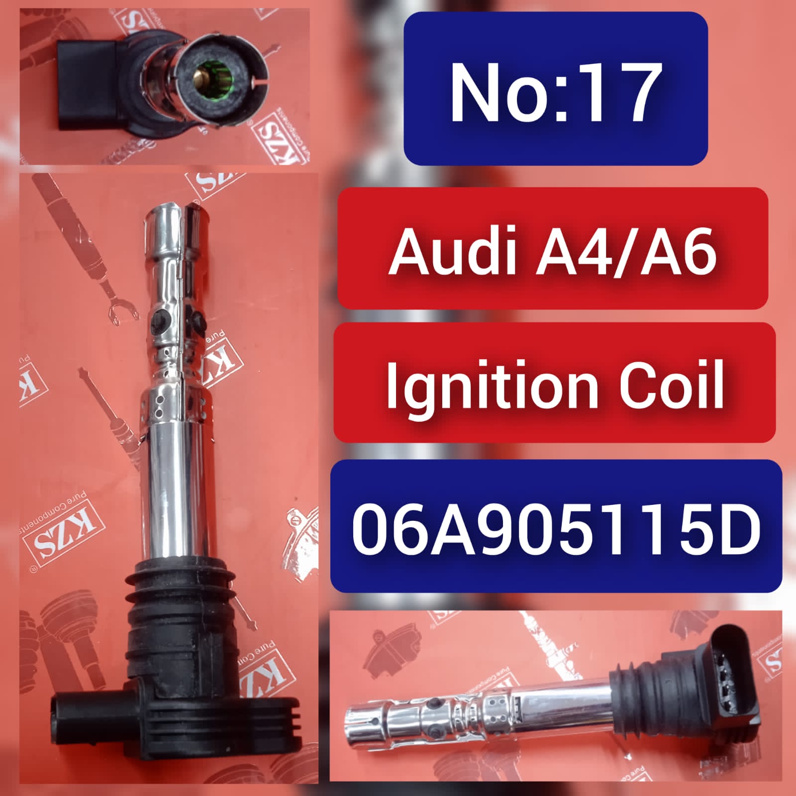 Ignition Coil 06A905115D 06A905115 06A905115C Compatible With SKODA OCTAVIA I (1U2) & OCTAVIA I Combi (1U5)