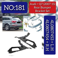 Rear Bumper Bracket Left 4L0807453 & Right 4L0807454 Compatible With  AUDI Q7 (4LB)  2007-2015 Tag No.181