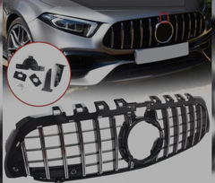 GTR Black Chrome Show Grill  Compatible With Mercedes Benz A-Class W177 (2019-2023) Tag 112