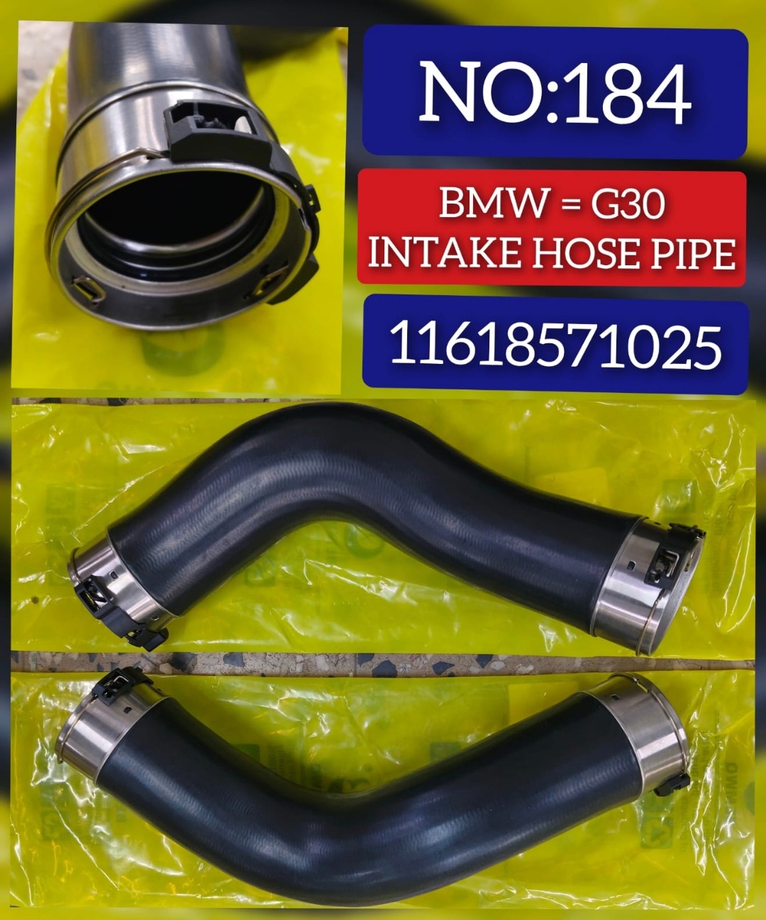 Charge Hose Pipe 11618571025 Compatible with BMW 5-Series (G30, F90) & 6-Series Gran Turismo (G32)