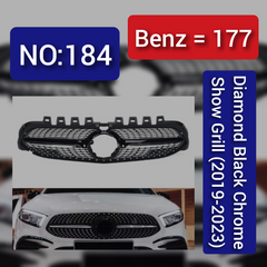 Benz = 177 Diamond Black Chrome Show Grill (2019-2023) Tag 184