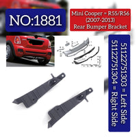Rear Bumper Bracket Left 51122751303 & Right 51122751304 Compatible With Mini Cooper Clubman (R55), Hardtop (R56) (2007-2013) Tag No.1881