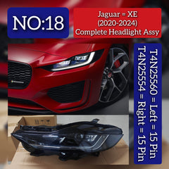 Headlight Assy Left T4N25560 & Right T4N25554 Compatible With Jaguar XE (2020-2024) Tag No.18