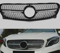 Diamond Black Chrome Show Grill  Compatible With  Mercedes Benz GLA-Class W156 (2014-2016) Tag 124