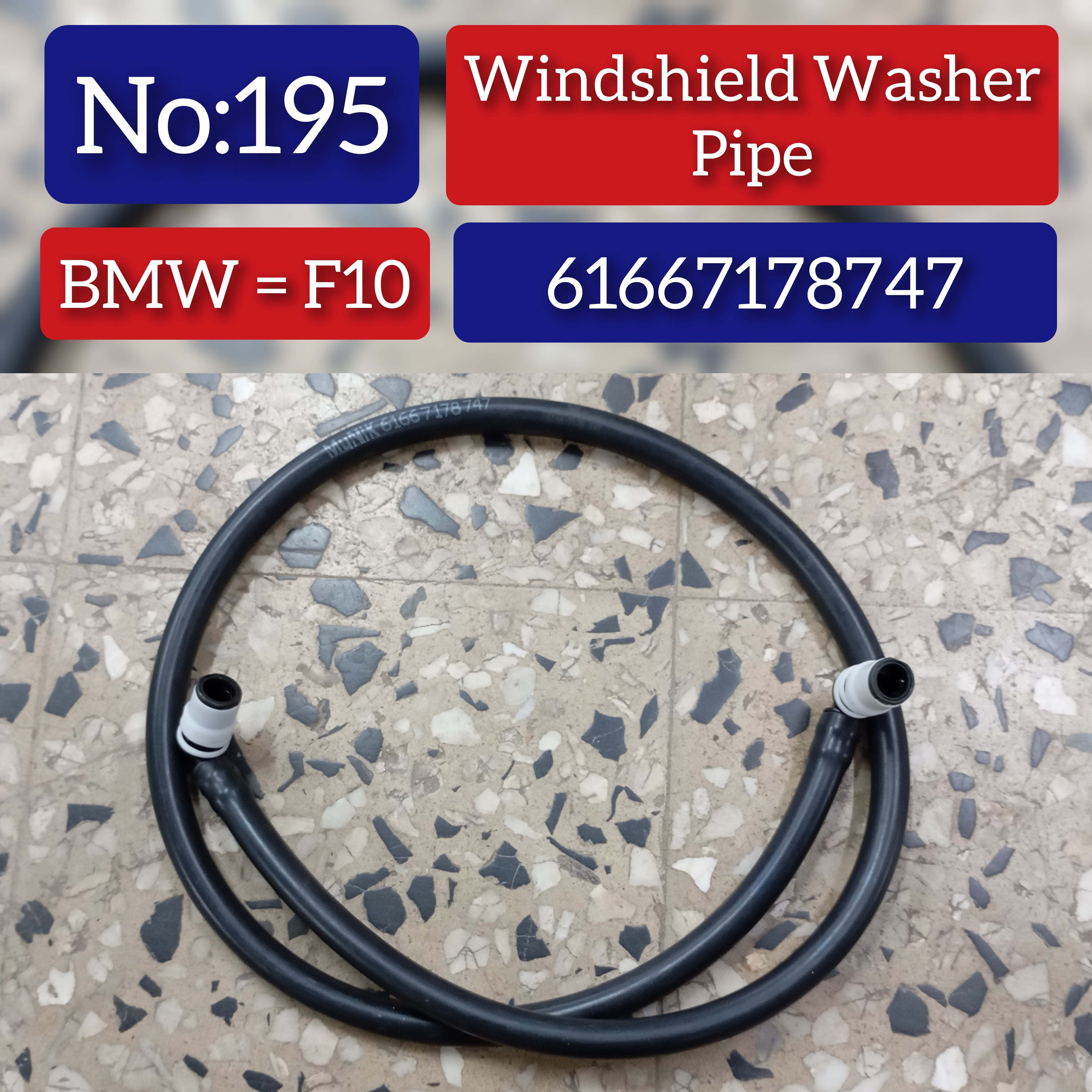 Coolant Hose Pipe 61667178747 Compatible With BMW & 5 SERIES F10 2010-2017 Tag no.195