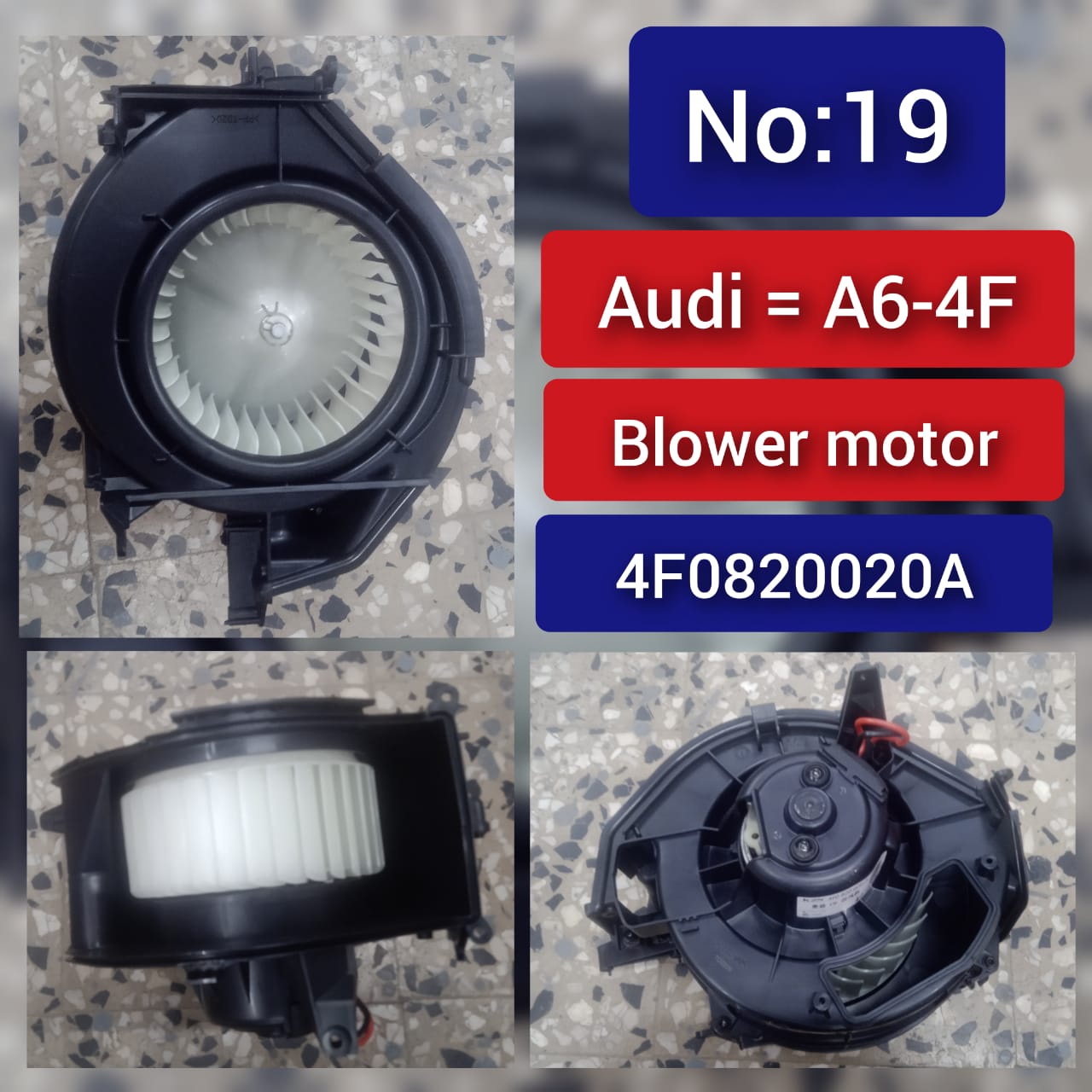 AC Heater Blower Motor 4F0820020A Compatible with  AUDI A6 C6 (4F2) | A6 / S6 Tag-BM-19