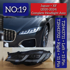 Headlight Assy T2H43711 & Right T2H43702 Compatible With Jaguar XF (2020-2024) Tag No.19