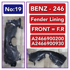 Front Right Fender Liner A2466900200 A2466900930 Compatible With MERCEDES-BENZ A-CLASS W176 & B-CLASS W246 W242 & CLA Coupe C117 Tag-FEM-19