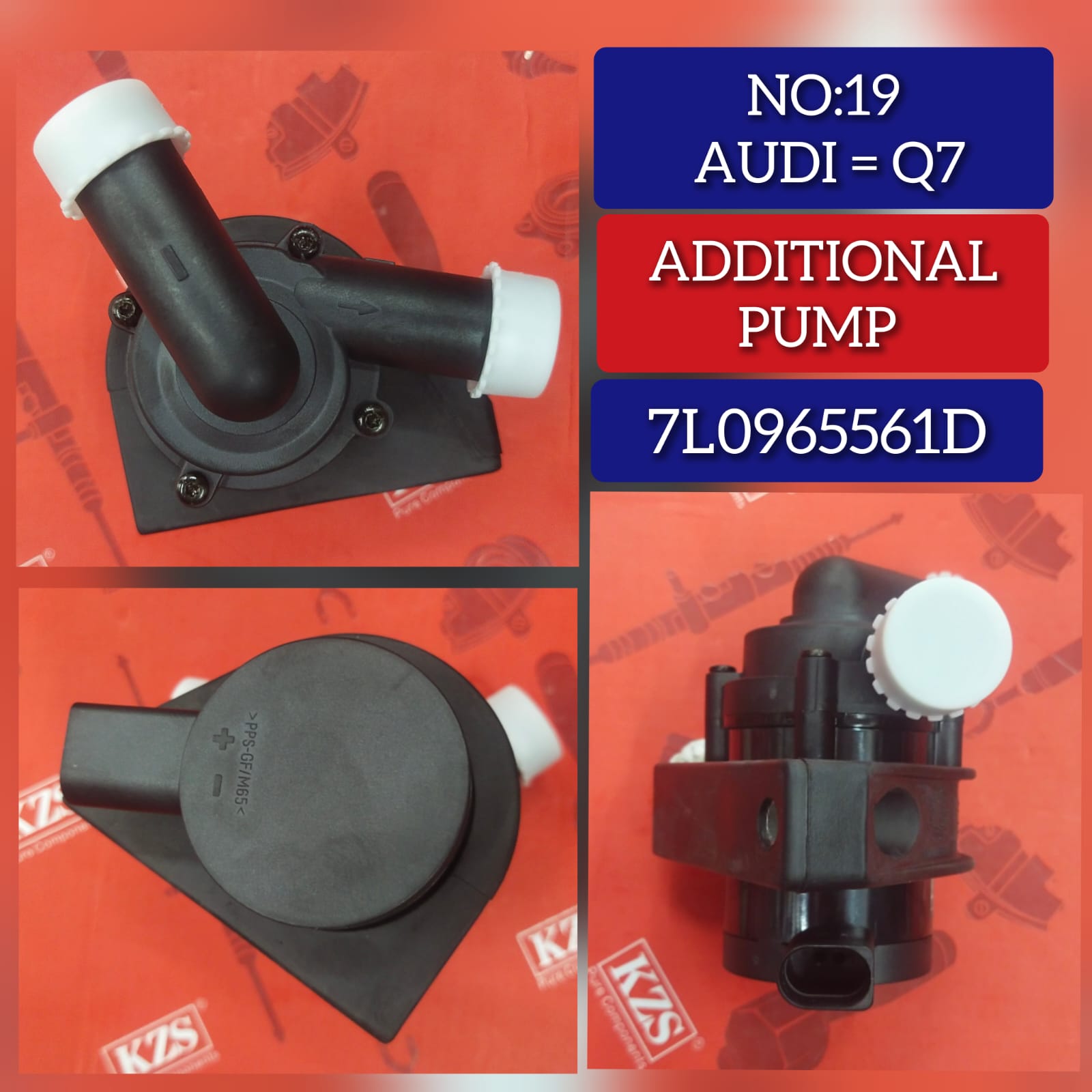 Auxiliary Water Pump 7L0965561D 95557215000 95557215001 Compatible With AUDI Q7 & VW TOUAREG & POLO Tag No.19