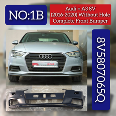 Front Complete Bumper Without Hole 8V5807065Q Compatible With Audi A3 Convertible (8V7, 8VE) & A3 Limousine (8VS, 8VM) - (2016-2020) Tag No.1B