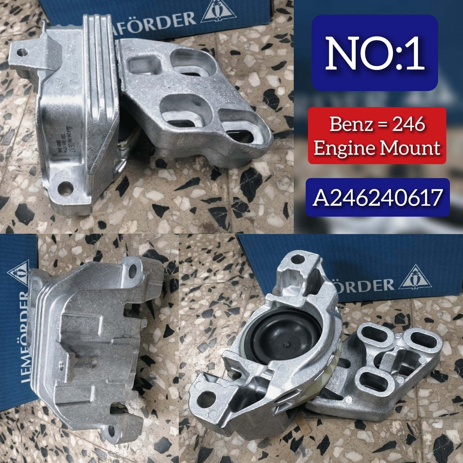 Transmission Mount 2462400617 Compatible With Mercedes Benz A-CLASS W176 & B-CLASS Sports Tourer W246, W242 & CLA Coupe C117 & GLA-CLASS X156