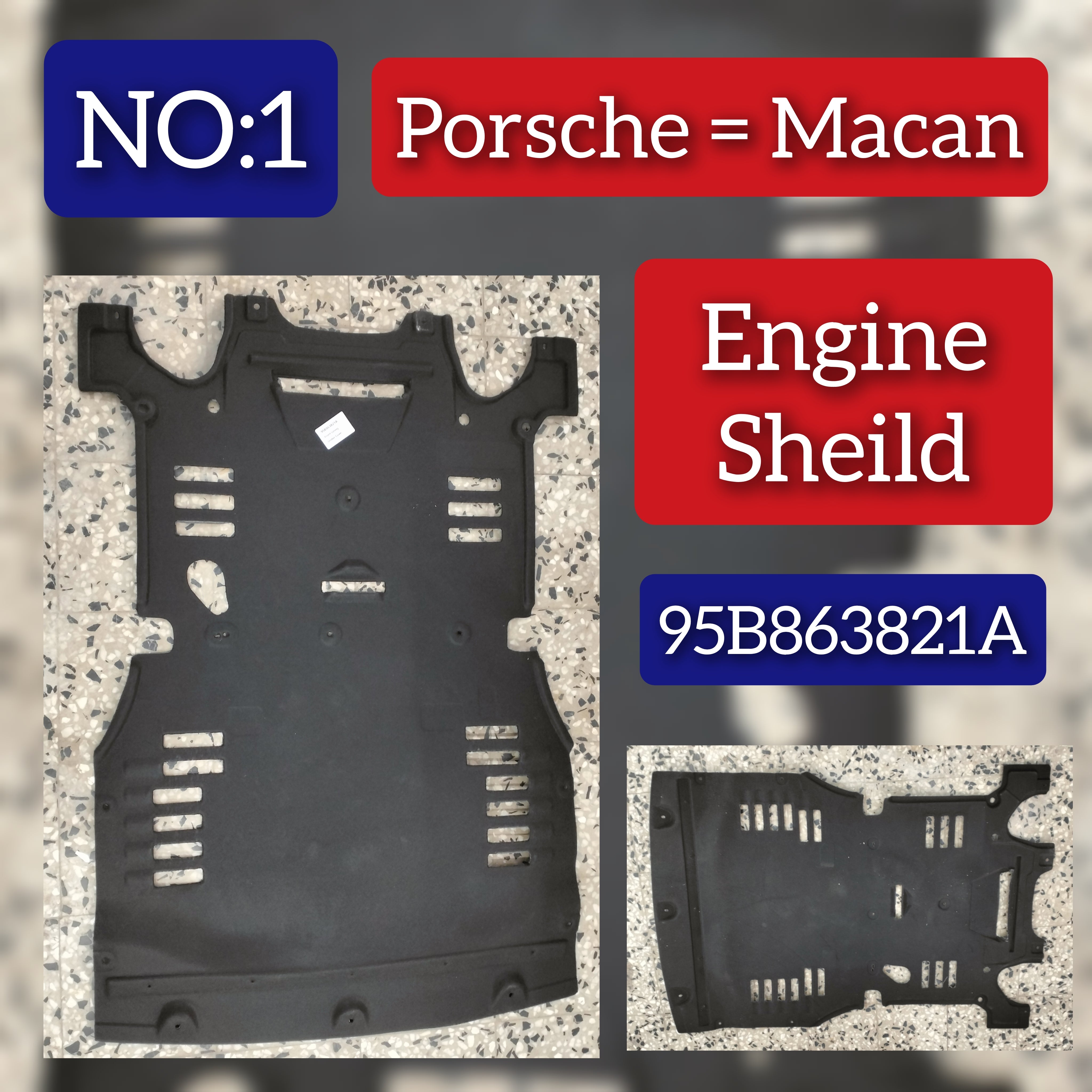 Under Engine Splash Shield 95B863821A  Compatible with Porsche Macan Tag No.1