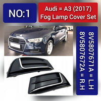 Fog Lamp Cover Left 8V5807671A & Right 8V5807672A Compatible With AUDI A3 2017 Tag-FC-01