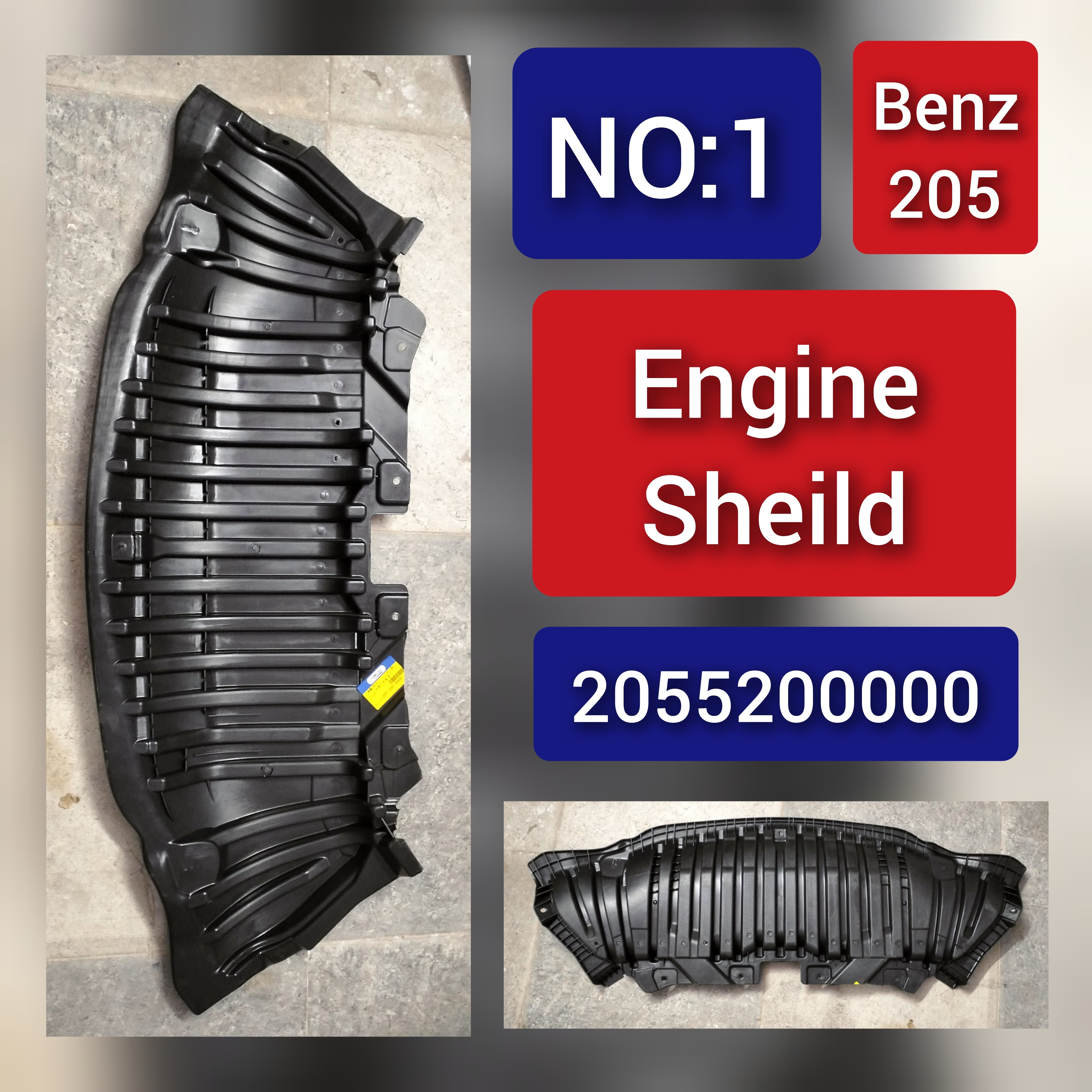 Front bumper lower guard 2055200000 Compatible With MERCEDES-BENZ C-CLASS W205 Tag  No.1