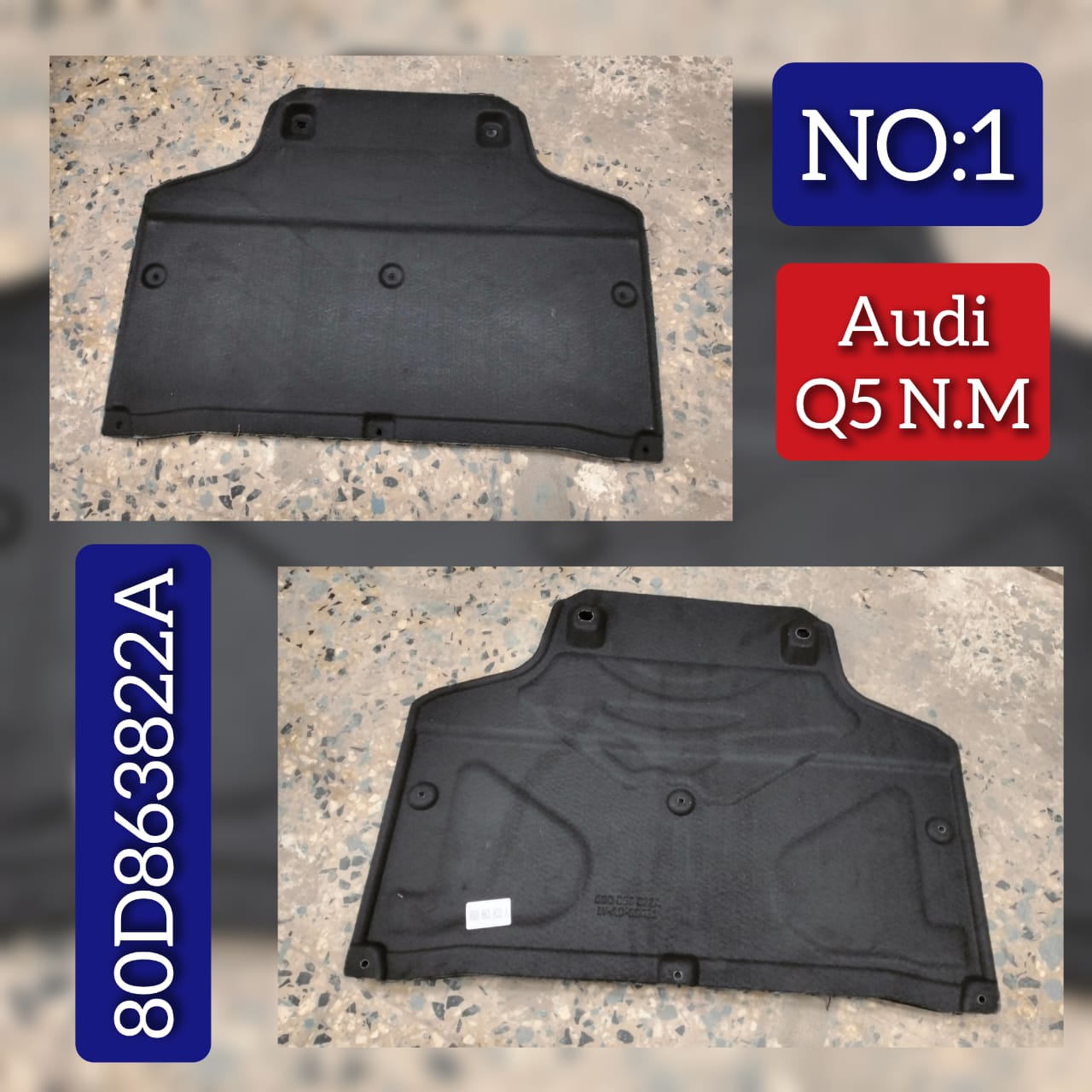 Engine Splash Shield Guard 80D863822A  Compatible With AUDI Q5 Tag No.1