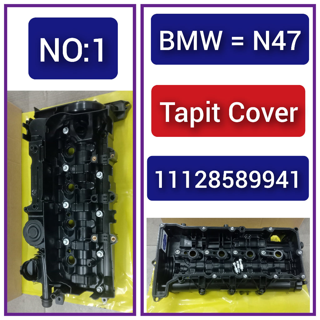 Tappet Cover (Cylinder Head Valve Cover) 11128589941 11127810584 11128570828 Compatible With  BMW 3 Series F30 E90 5 Series F10 X1 E84 X3 F25 Tag-T-01