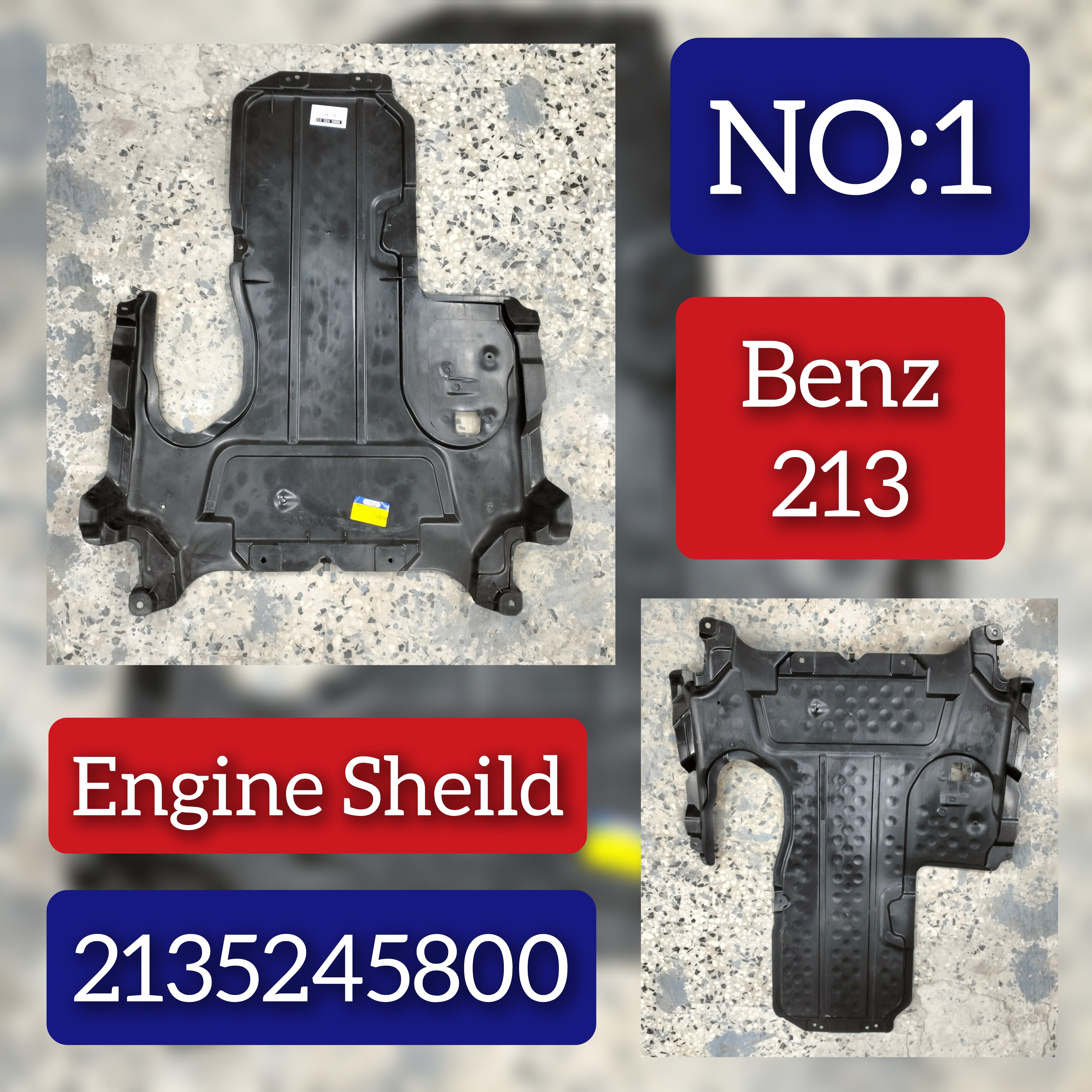Rear Engine Cover Comp Transmission Shield  2135245800 Compatible With MERCEDES-BENZ E-CLASS (W213) (2016-2019) Tag No.1