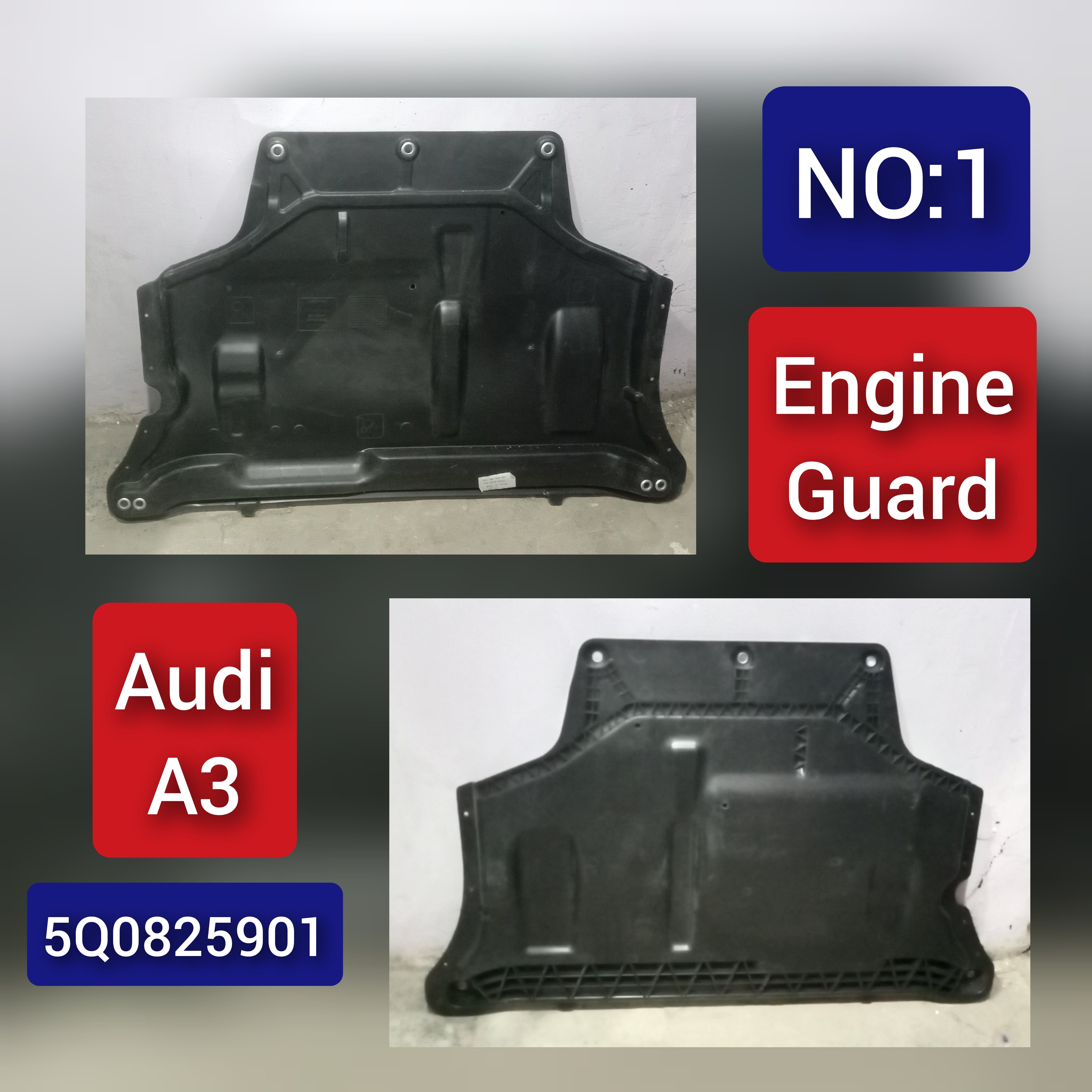 Engine Splash Shield Guard 5Q0825901  5Q0825902 5Q0825902B 5Q0825902C Compatible With AUDI A3 Convertible (8V7, 8VE) | A3 / S3 A3 Limousine (8VS, 8VM) | A3 / S3 & SKODA OCTAVIA III (5E3, NL3, NR3) Tag No.1