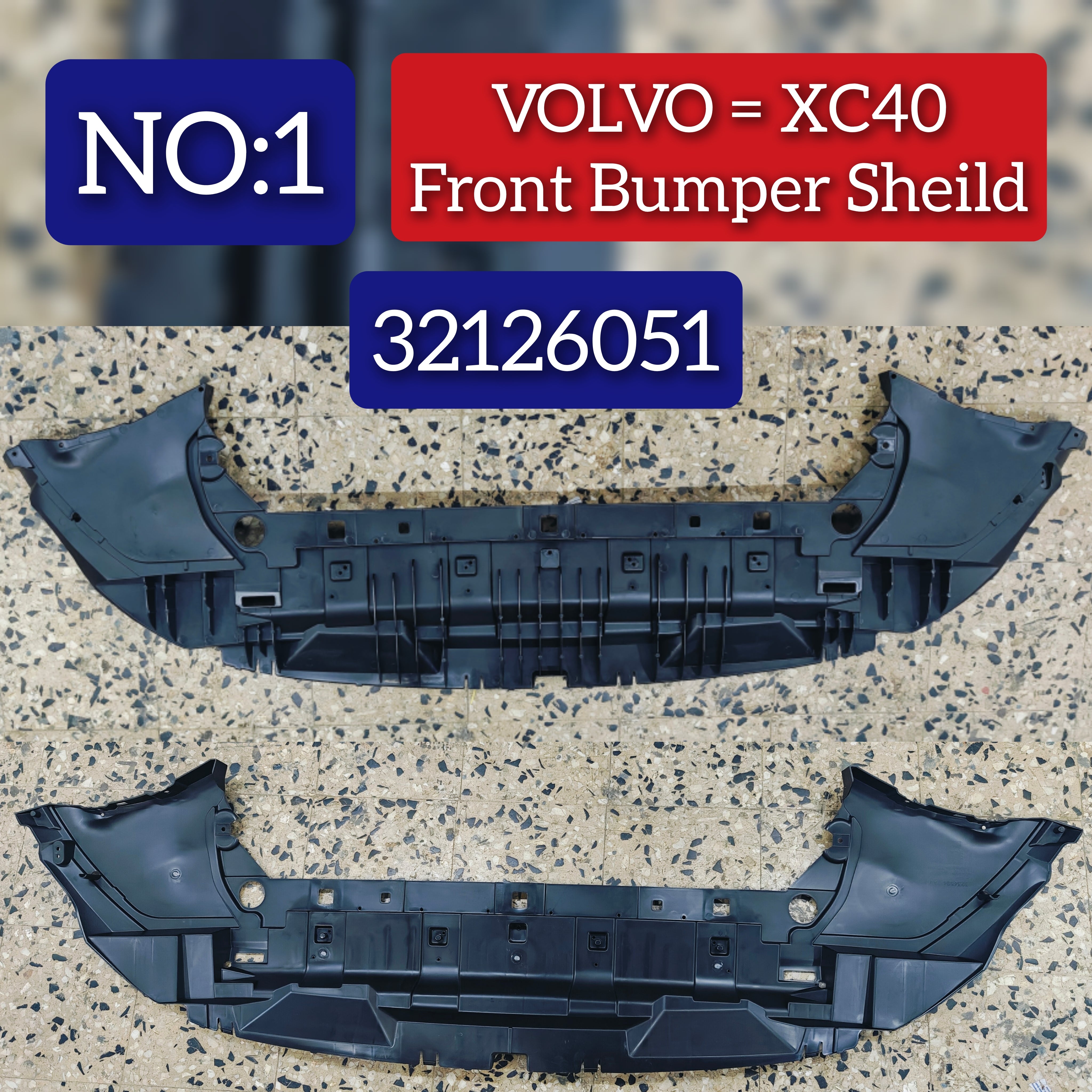 Front Bumper Sheild (Under Guard) 32136051 & 31449349 Compatible With VOLVO  VOLVO XC40 (536) Tag No.1