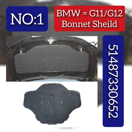 FRONT BONNET HOOD SOUND INSULATION 51487330652 51489496779 Compatible With BMW 7 Series G11/G12 (2016-2022) Tag No.1