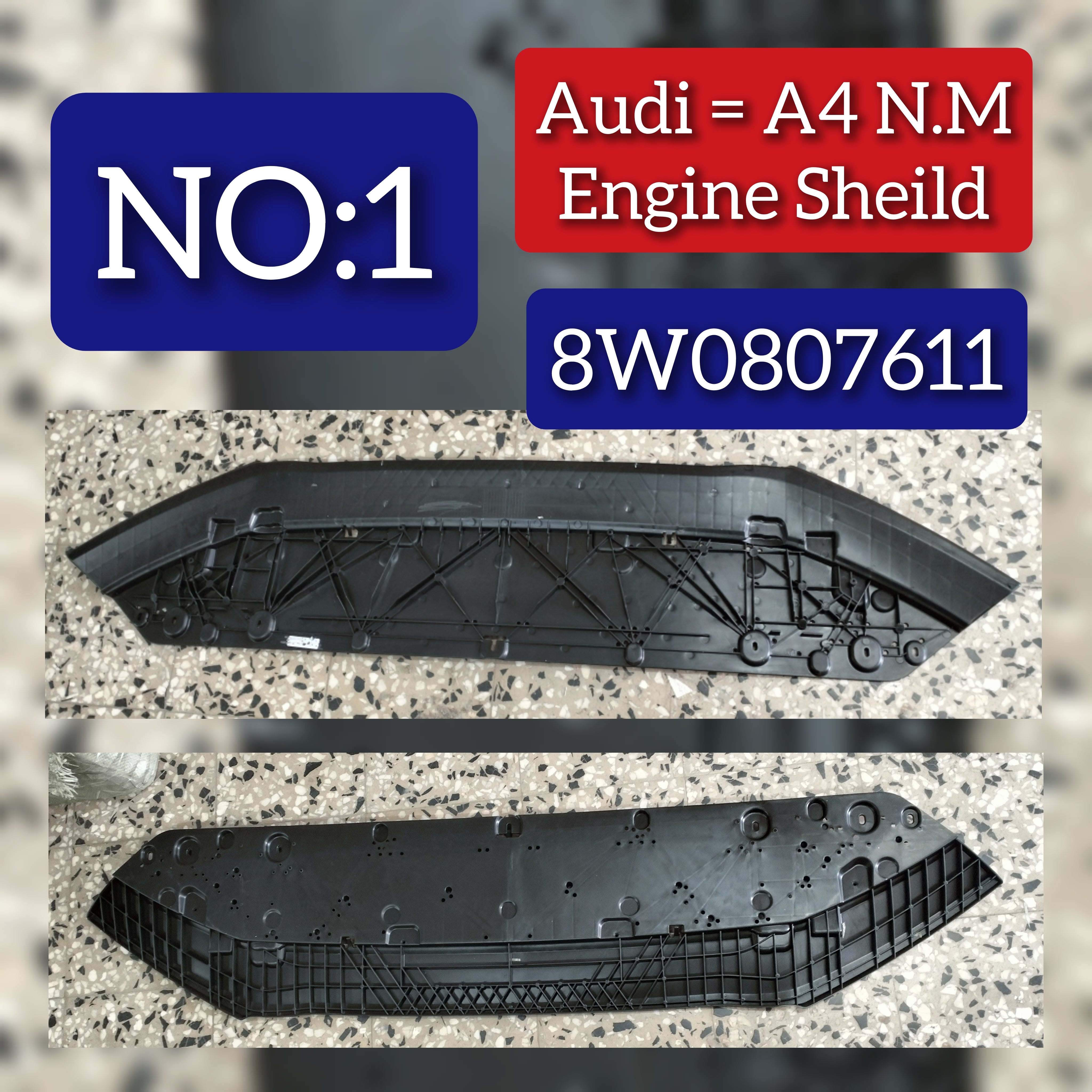 Engine Splash Shields Front Lower 8W0807611 Compatible With AUDI A4 B9 (8W2, 8WC) | A4 / S4 Tag No.1