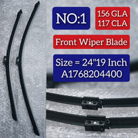 Front Wiper Blade Set (24+19 Inch) A1768204400 1768204400 A2478201302 Compatible with MERCEDES-BENZE-CLASS (W156 W117) Tag No.1