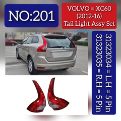 Tail Light Rear Lamp Left 31323034 & Right 31323035 Compatible With VOLVO XC60 Tag No.201
