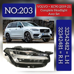 Headlight Headlamp  Left 32342482 & Right 32342481 (Without Blaster) Compatible With VOLVO XC90 (2019-2021)