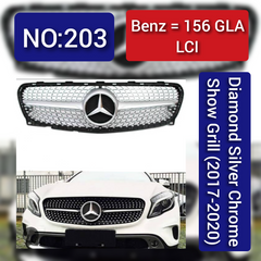 Benz = 156 GLA LCI Diamond Silver Chrome Show Grill (2017-2020) Tag 203