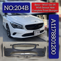 Complete Front Bumper 1178801200  Compatible With Mercedes Benz W117 (2016-19) Tag No.204 B