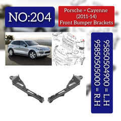 Front Bumper Bracket  Left 95850504900 Right 95850505000 Compatible With Porsche Cayenne 92A Tag No.204