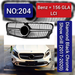 Benz = 156 GLA LCI Diamond Black Chrome Show Grill (2017-2020) Tag 204