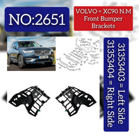 Front Bumper Bracket Left 31353403 & Right 31353404 Compatible With VOLVO XC90 Tag No.2651