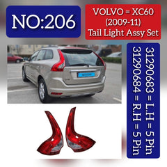 Tail Light Rear Lamp Left 31290683 & Right 31290684 Compatible With VOLVO XC60 Tag No.206