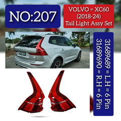 Tail Light Rear Lamp Left 31689689 & Right 31689690 Compatible With VOLVO XC60 Tag No.207