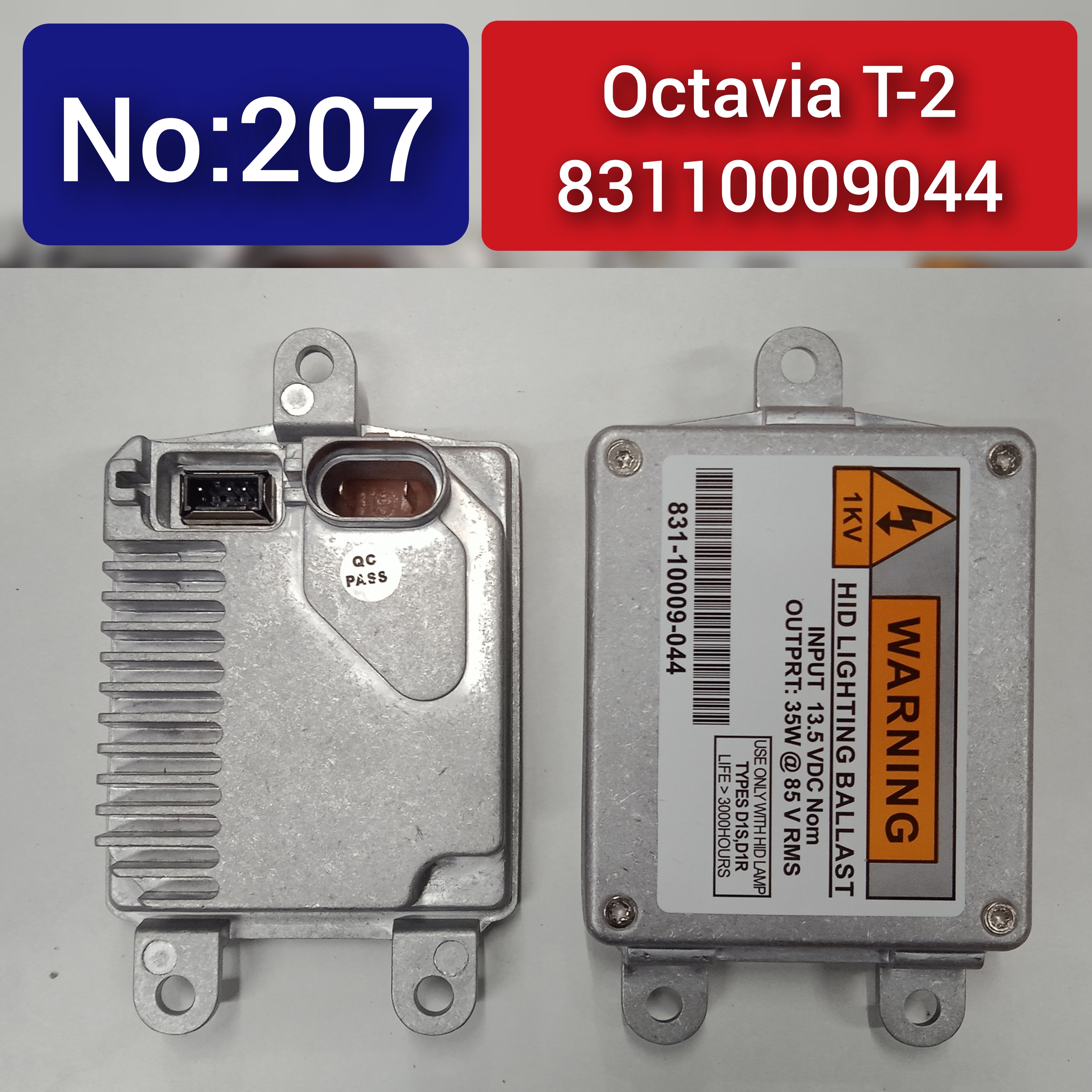Headlight Ballast Control Unit 83110009044 & 1Z0941641A Compatible With Skoda Octavia  Tag-BL-207