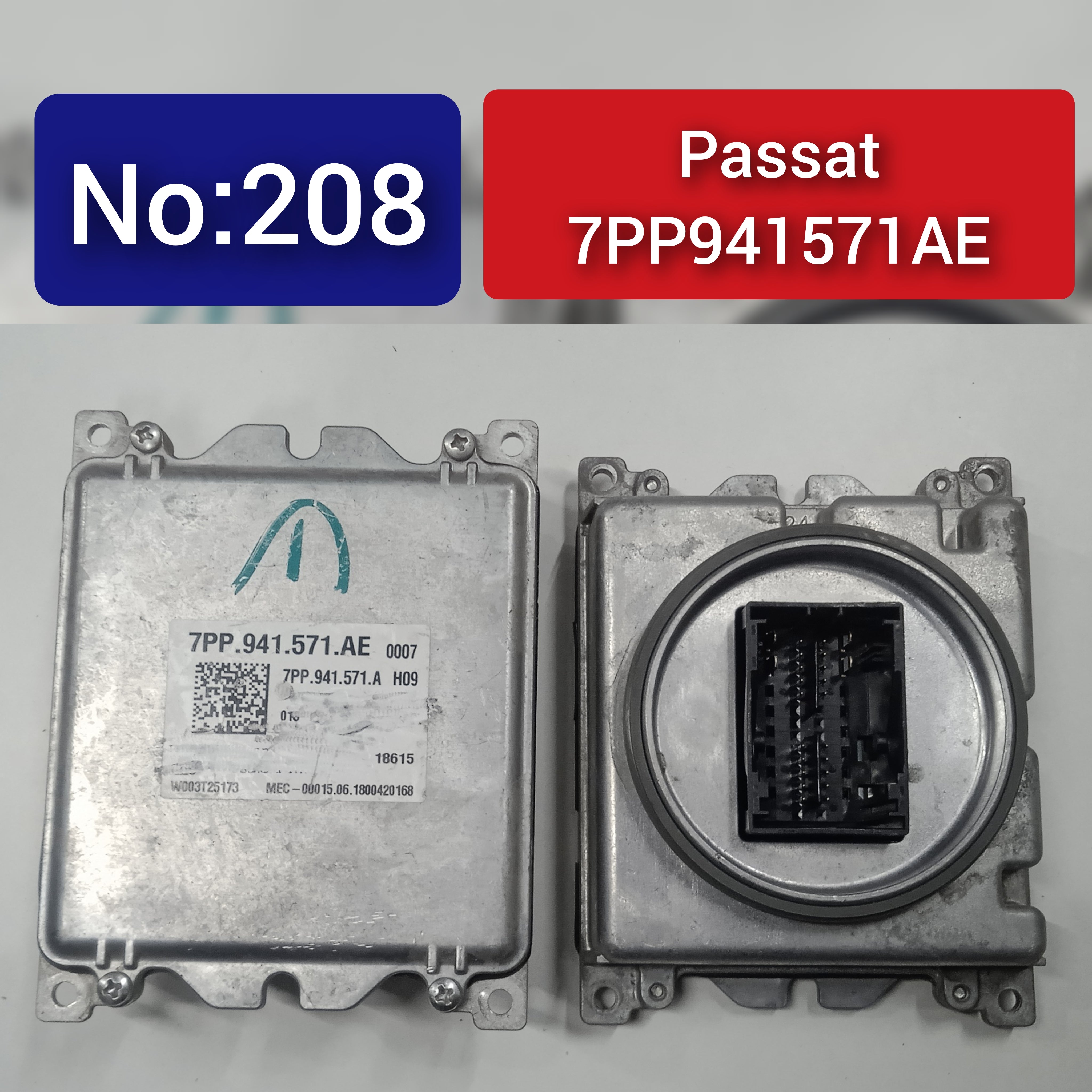 LED Headlight Control Module 7PP941571AE Compatible With AUDI A8 D5 (4N2, 4N8, 4NC, 4NL) | A8 / S8 | A8L & SKODA KODIAQ I (NS6, NS7, NV7)  & VW POLO V (6R1, 6C1) Tag-BL-208