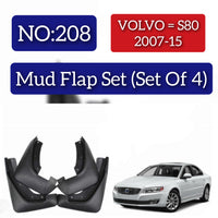 Front & Rear Wheel Mud Guard Flap (Set of 4) 30664836 30796914 Compatible With Volvo S80 (2007-16)